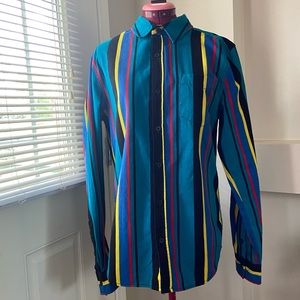 Bluenotes multicoloured stripes long sleeves button down shirt. Size S. Used.